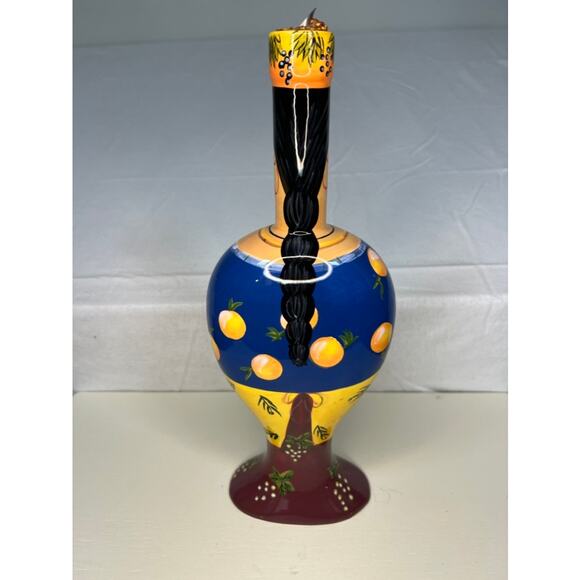Mary Naylor Handpainted Ceramic‎ Wine OliveOil/Vase/Decor Tuscan Woman Figurine - Picture 2 of 7